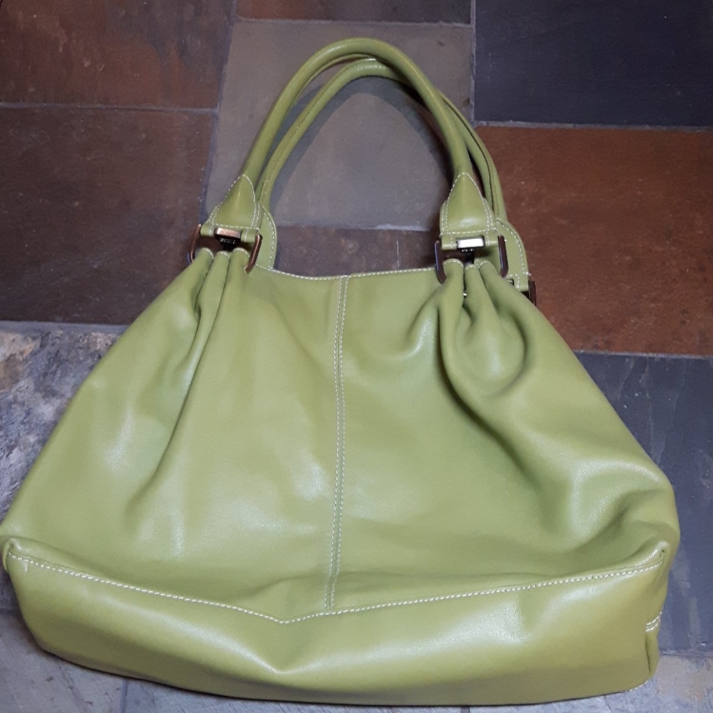 ENZO Angilini green leather bag